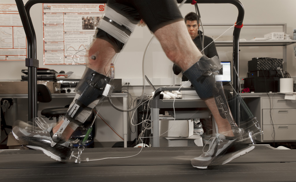 Students work in the GAIT lab in the Rehabilition Engineering department on Centennial Campus. Photo by Marc Hall